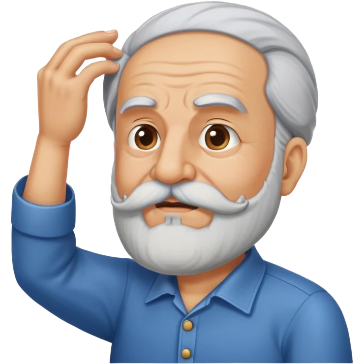 Persian old man hits on his head emoji