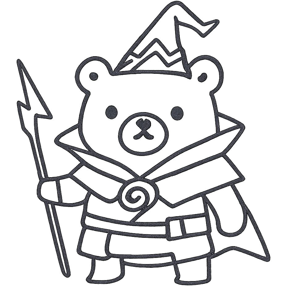 cute bear inspired by awakening sage from Black Desert Online emoji