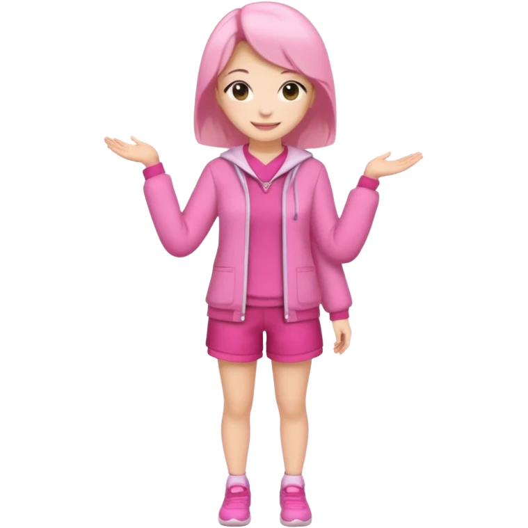  woman Japanese full body pink  emoji