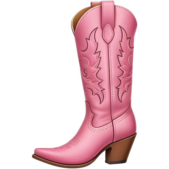 pink cowgirl boot emoji