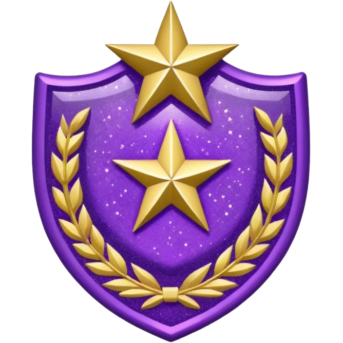 patente militar baixa roxa com glitter emoji