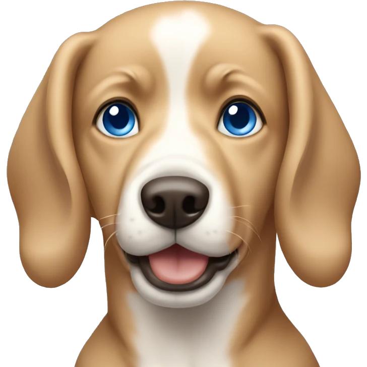 Tan dog with blue eyes  emoji