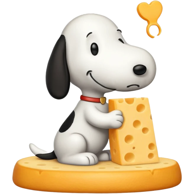 SNOOPY with cheese emoji