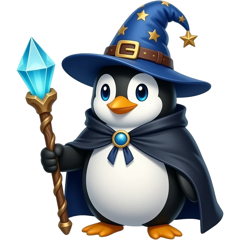 Penguin Wizard emoji
