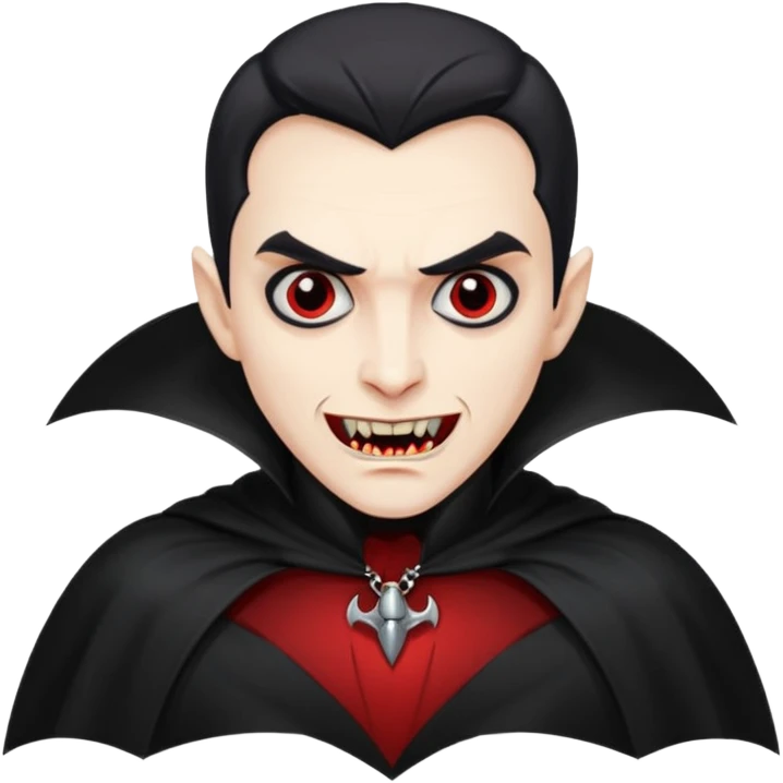 Vampire dracula – Pale figure with fangs and cape emoji