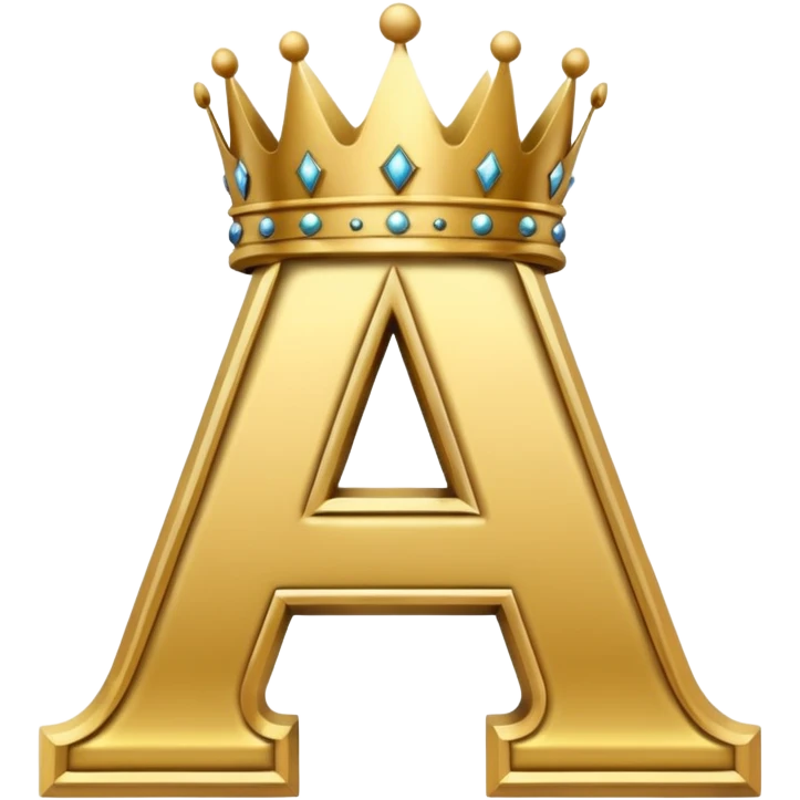 Letter a with crown emoji