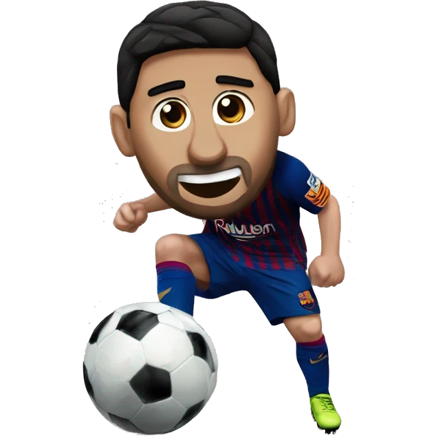 messi aciendo dethe rock emoji