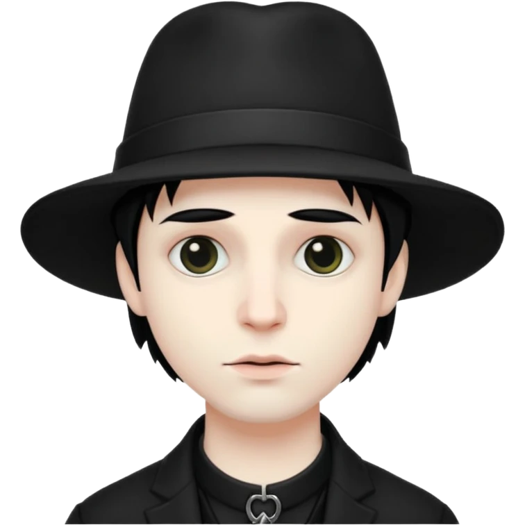 man goth in hat emoji