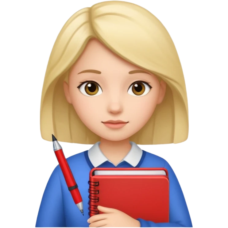 girl with notebook emoji