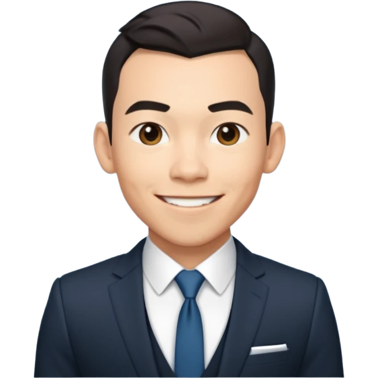 Conrad Ricamora with suit emoji