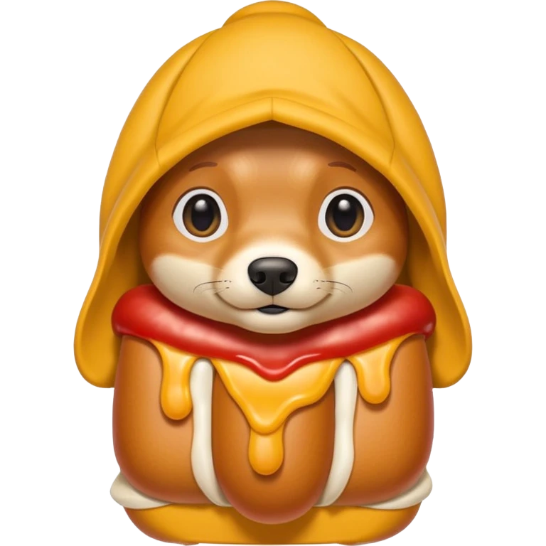 Hotdog with a hoodie  emoji