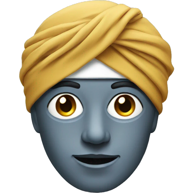 robot wearing turban emoji