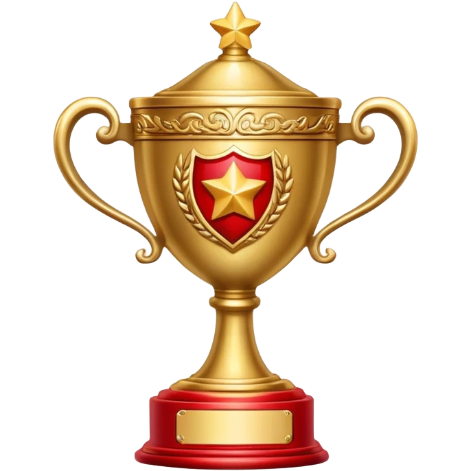 championship trophy cup with red details emoji