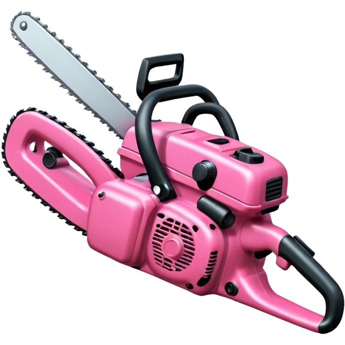 Pink chainsaw emoji