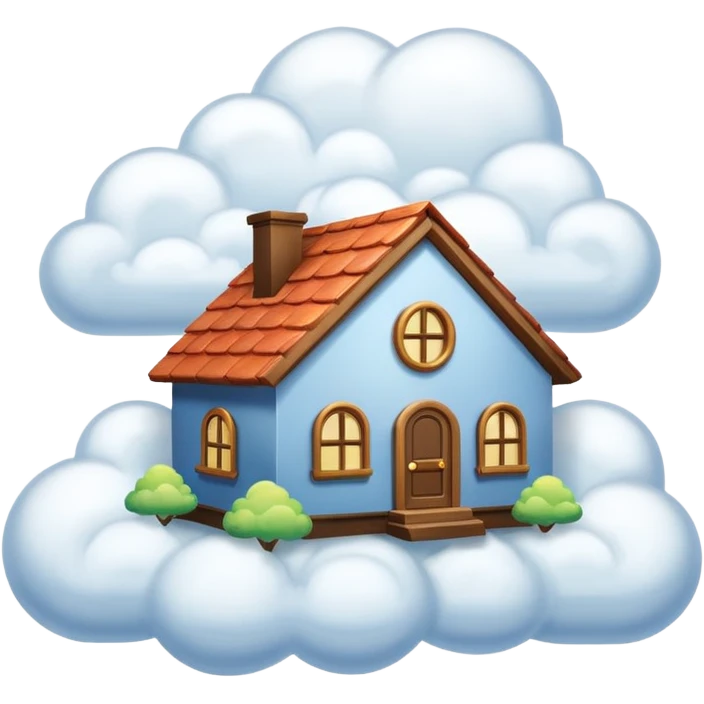house made of clouds material  emoji