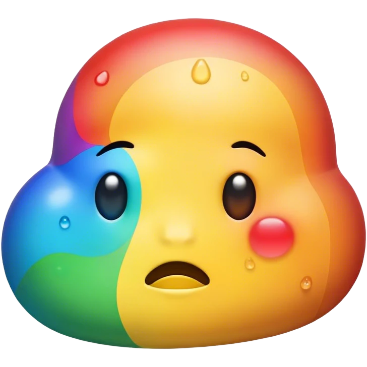 Rainbow pimple emoji