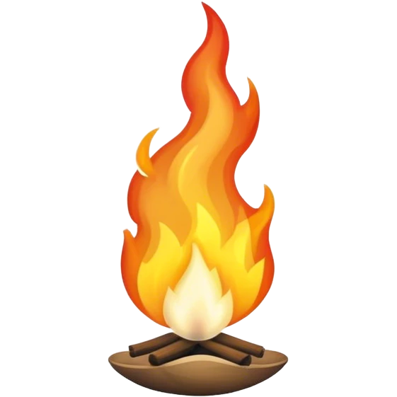Une flamme blanche  emoji