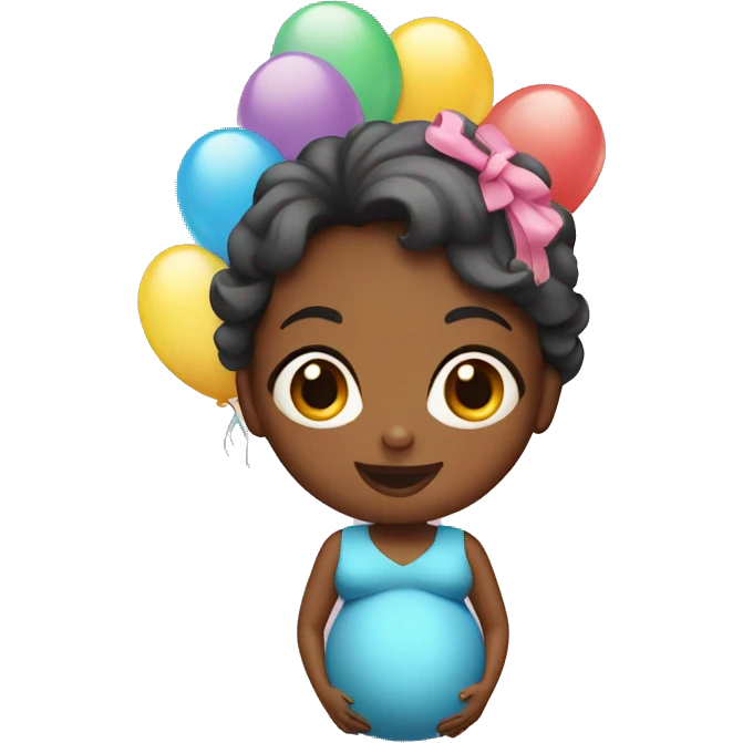 Pregnant birthday girl emoji