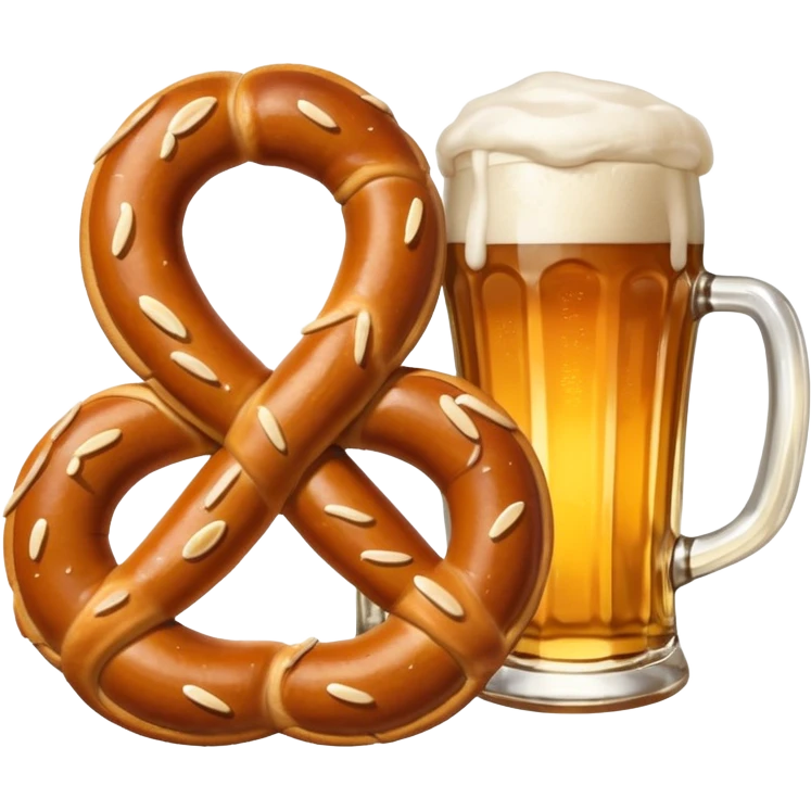 Pretzel and beer emoji