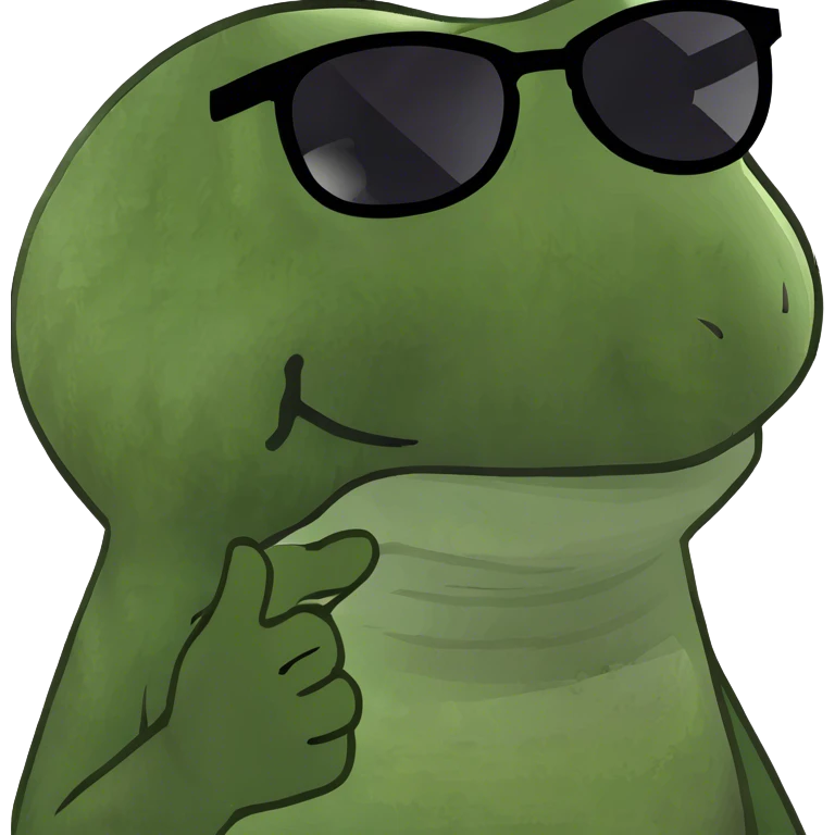 Frog with aviators  emoji
