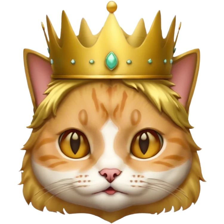 Cat wearing a crown emoji