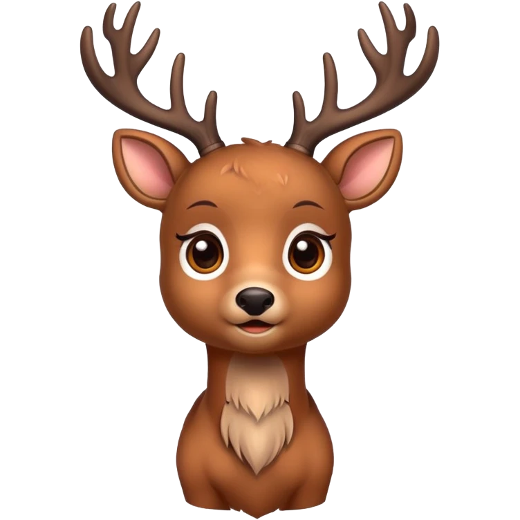 cute deer with antlers emoji