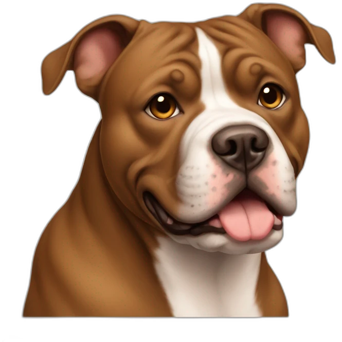 all brown american bully dog emoji