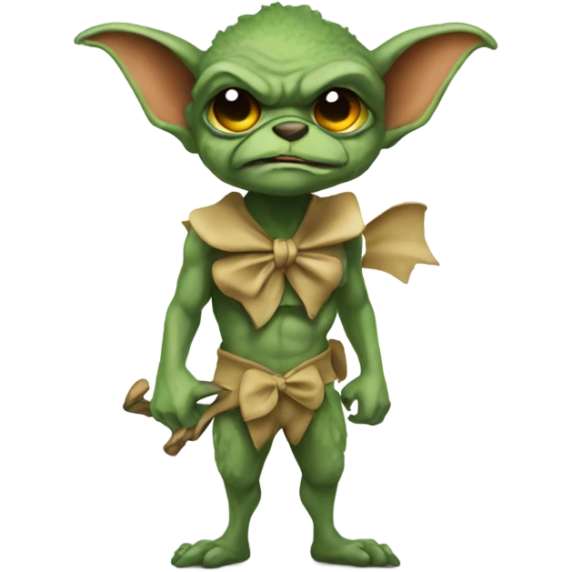 Gremlin with bow emoji
