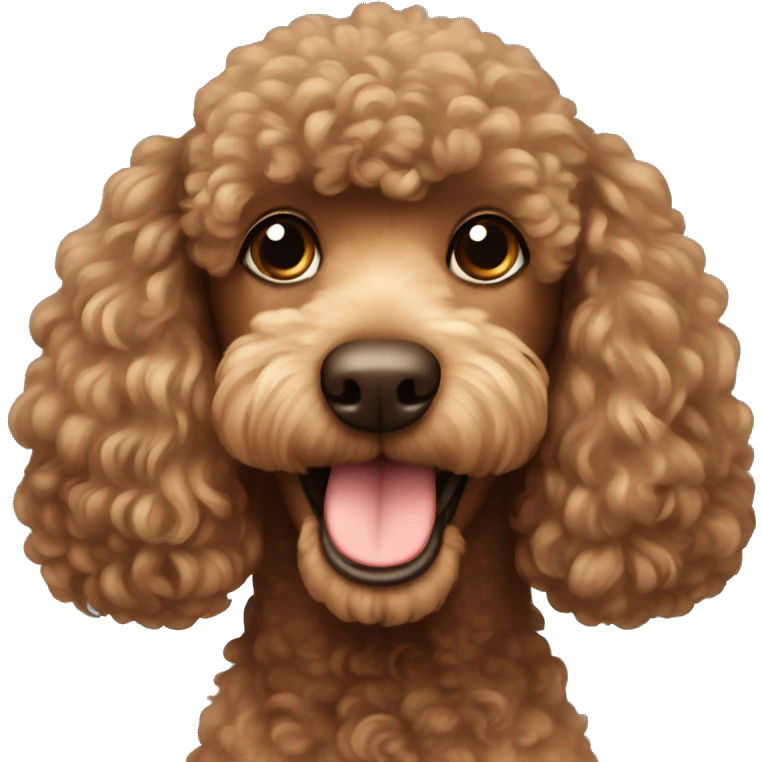 Brown poodle emoji