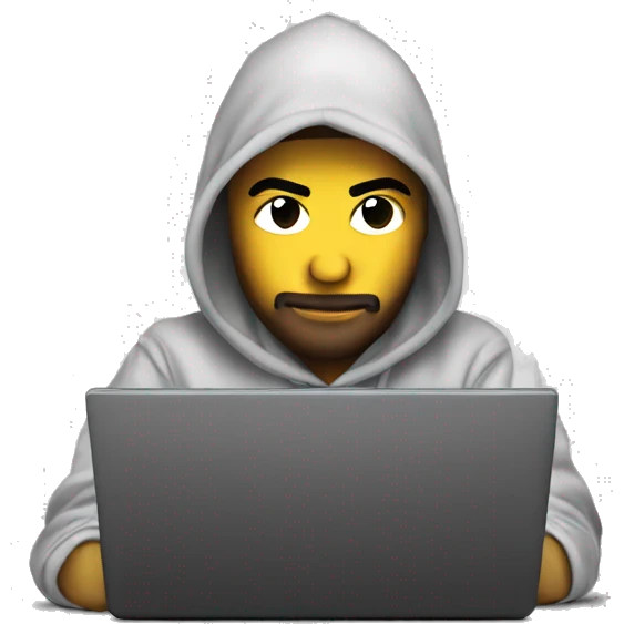 muslim computer hacker hoodie with computer  emoji