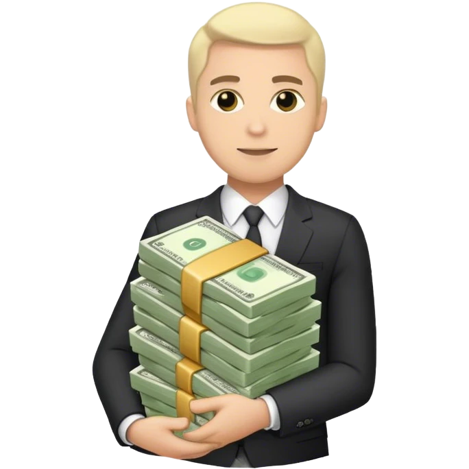 Guy with huge money lugages emoji