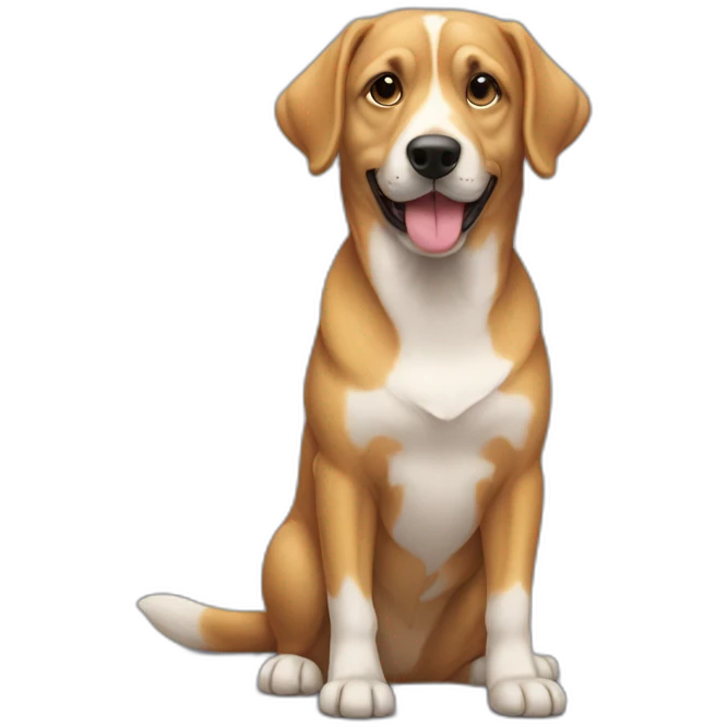 Chien sur un chat emoji