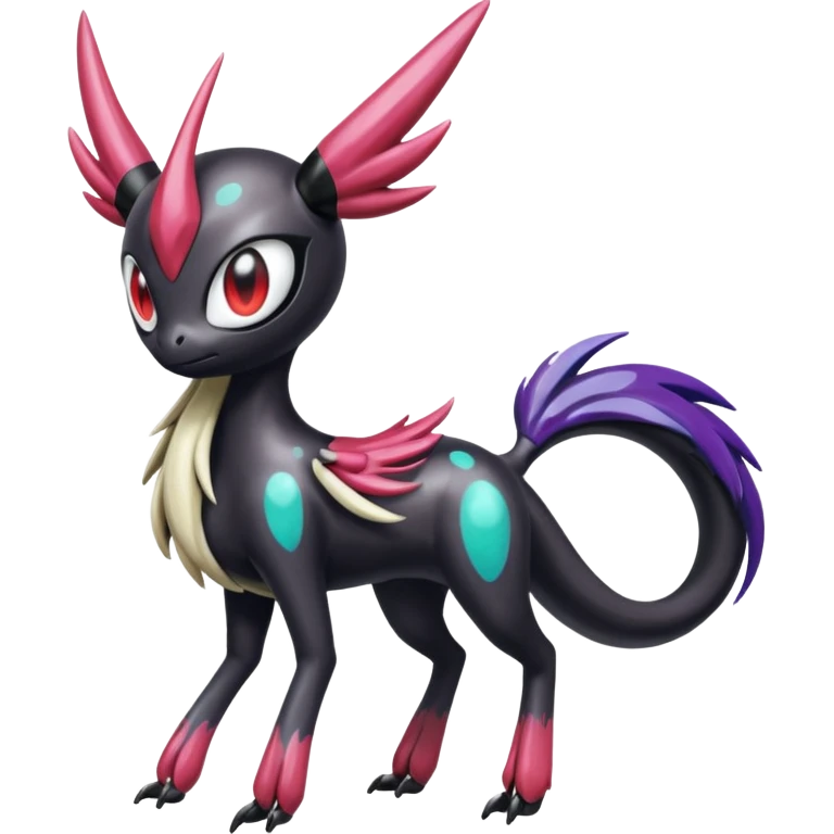 Colorful Shiny Edgy Cool Badass Painted Splashed Exotic Meloetta-Palkia-Venom-Darkrai-Darkrai-Fakémon-creature-hybrid emoji