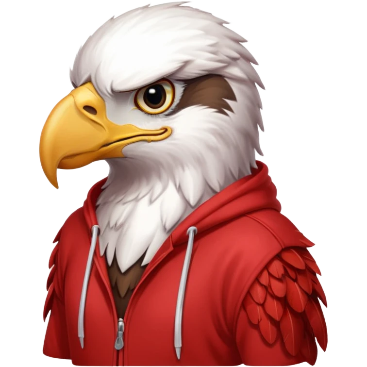 eagle with red hoodie emoji