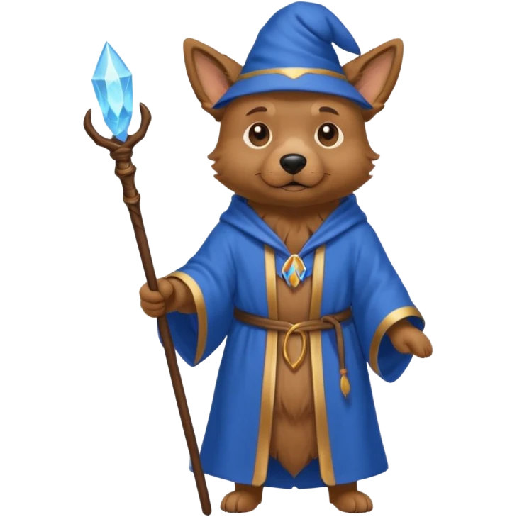 Dog wizard emoji