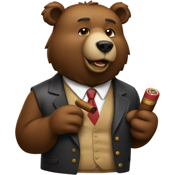 Bear smoking a cigar  emoji