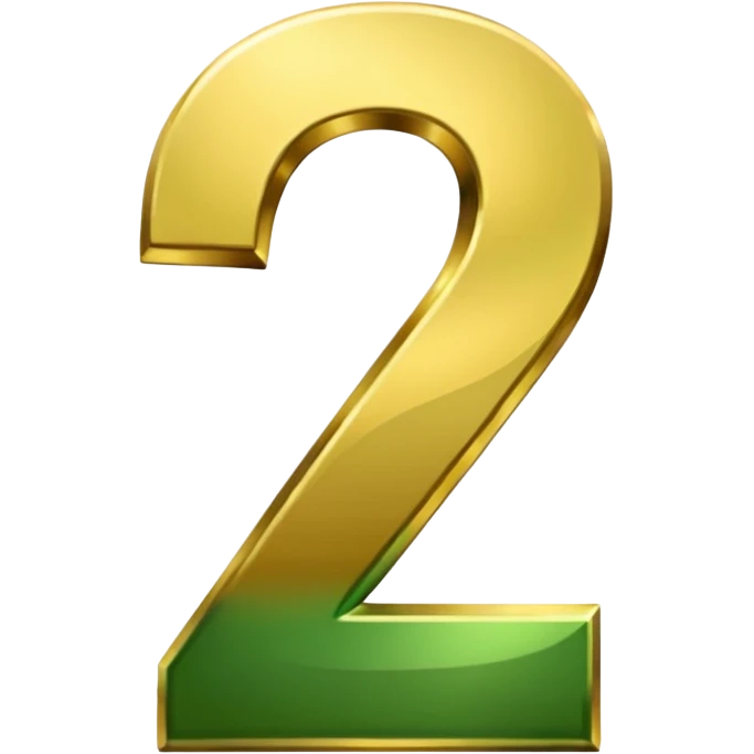 number seven  in golden and green shadows emoji