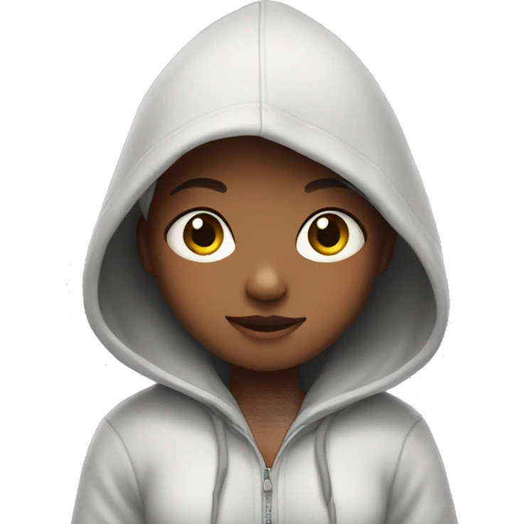 Girl in a hoodie emoji