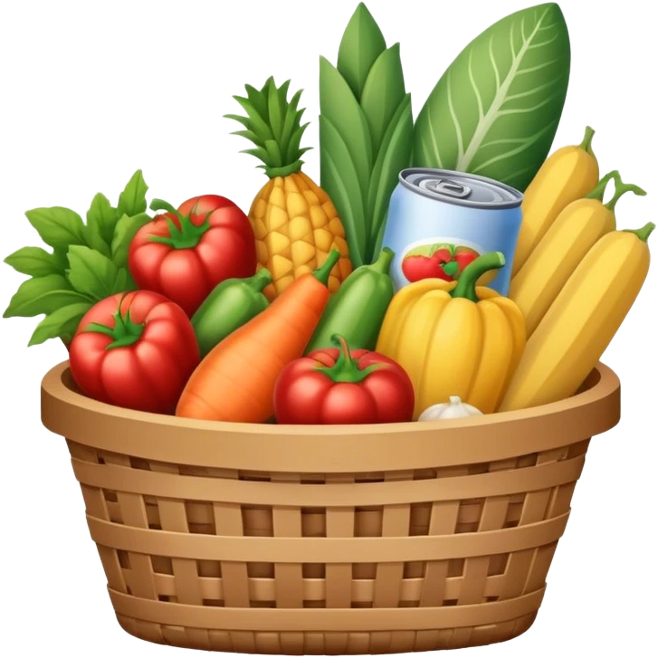 basket of grocery items impacted by tariffs emoji