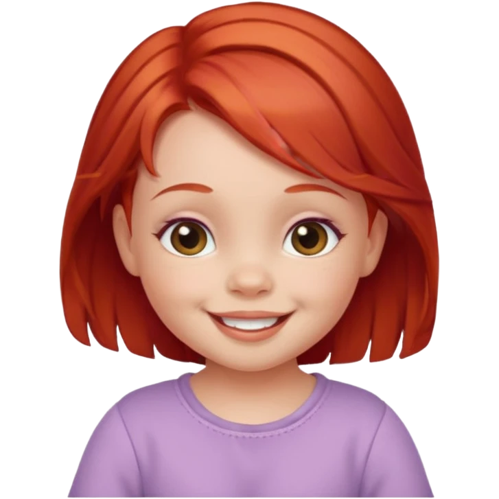 red hair baby girl emoji