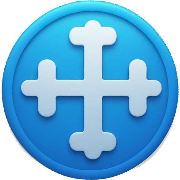 A blue circle with a check mark emoji