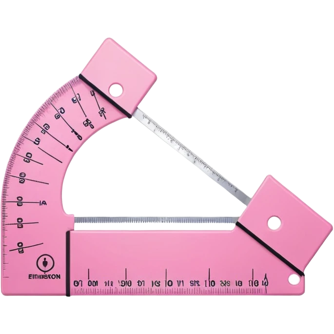 L-shaped 90 degree goniometer pink occupational therapy tool simple clear icon emoji