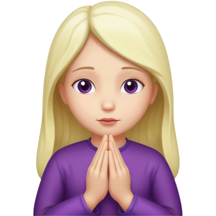 girl praying to 🍆 emoji