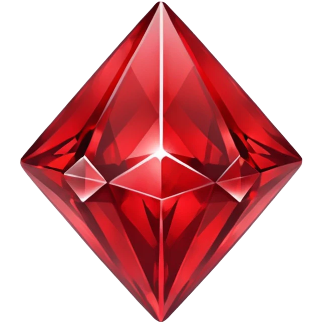 iOS sticker, dark fantasy crystal, monochrome red, minimal emoji