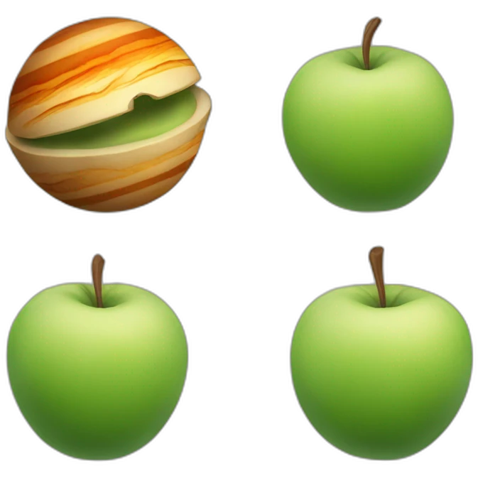 Jupiter qui detruit une pomme emoji