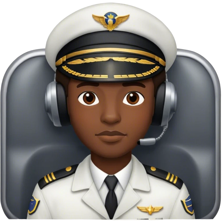 Black Man Pilot emoji