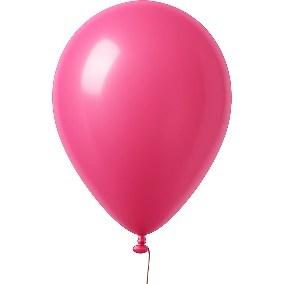 pink balloon, no background emoji