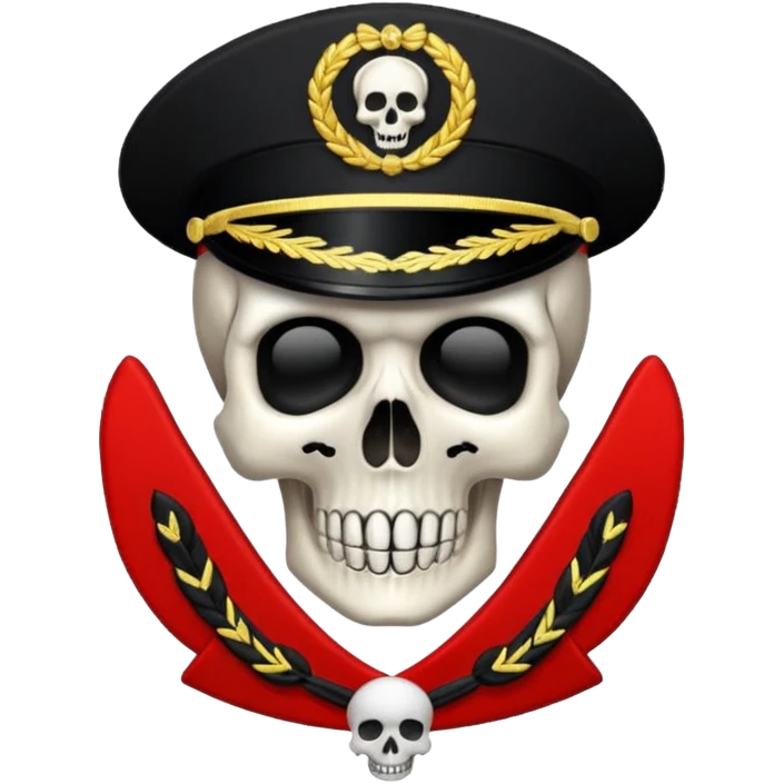 petty officer rank in black and red with a sull emoji