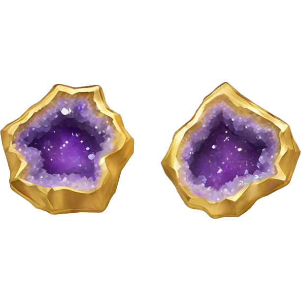 crystal geode earring emoji