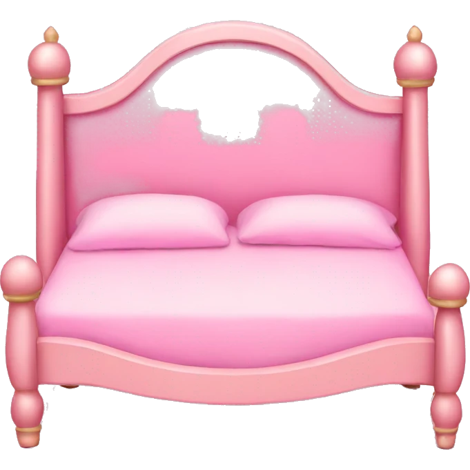 Pink princess bed emoji